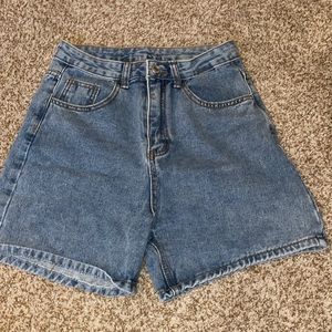 Blue jean shorts